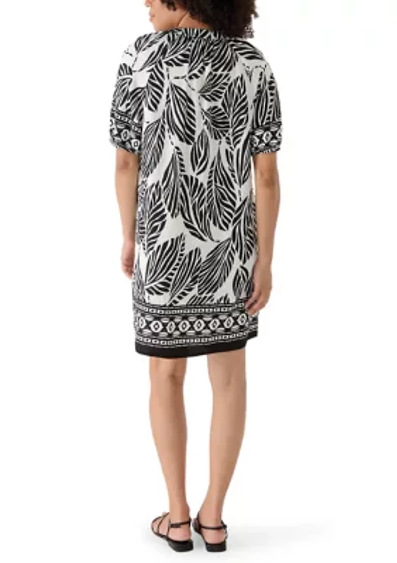 Women's Split Neck Popover Dress