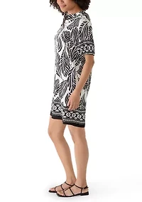Women's Split Neck Popover Dress