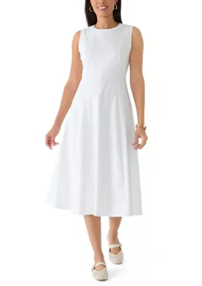Women's Sleeveless Seam Knit Midi Dress