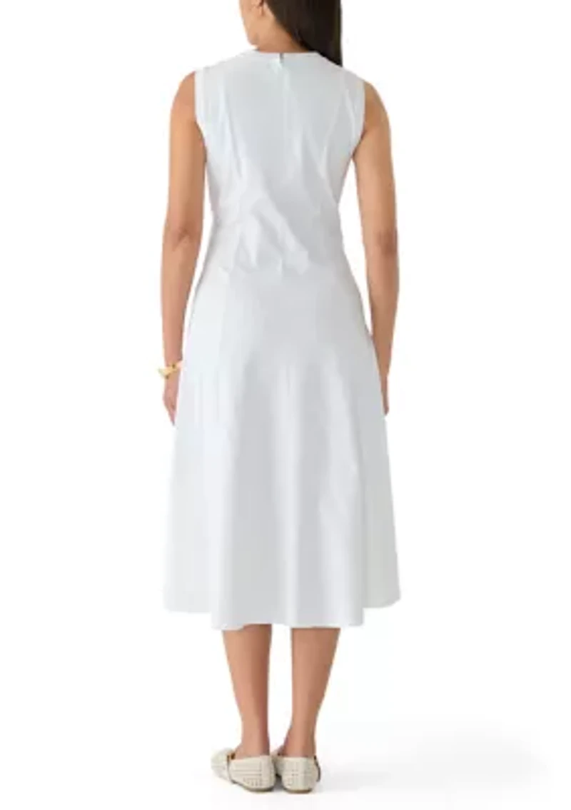 Women's Sleeveless Seam Knit Midi Dress