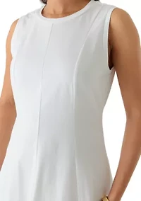 Women's Sleeveless Seam Knit Midi Dress