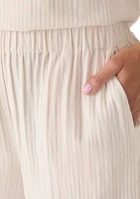 Women's Striped Wide Leg Gauze Pants