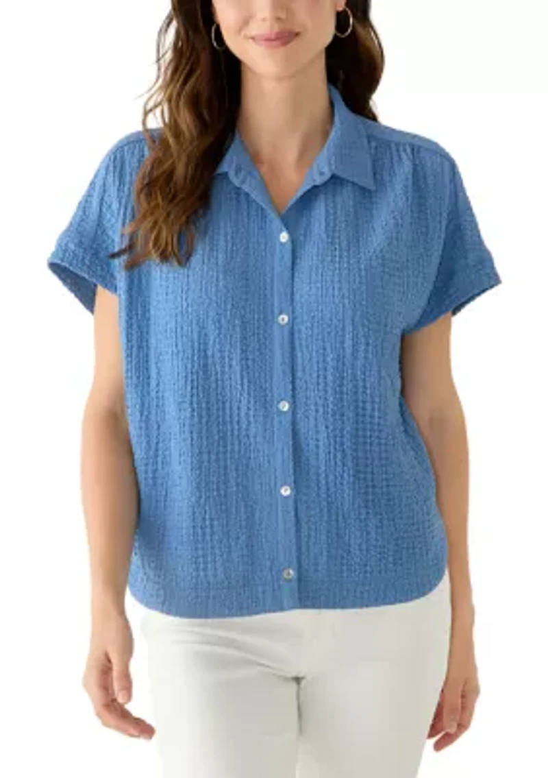 Women's Short Sleeve Camp Shirt