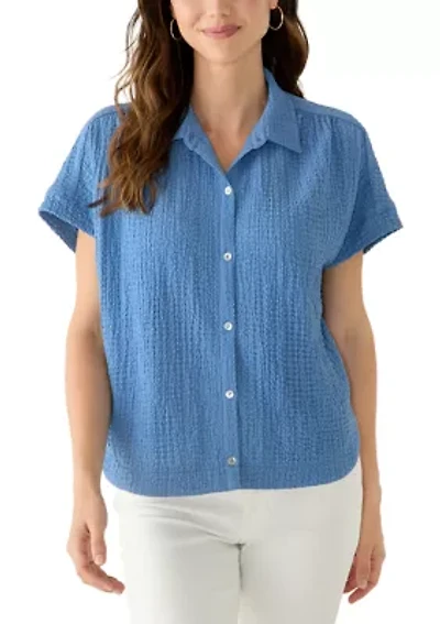 Women's Short Sleeve Camp Shirt
