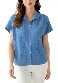 Women's Short Sleeve Camp Shirt