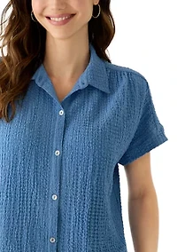 Women's Short Sleeve Camp Shirt