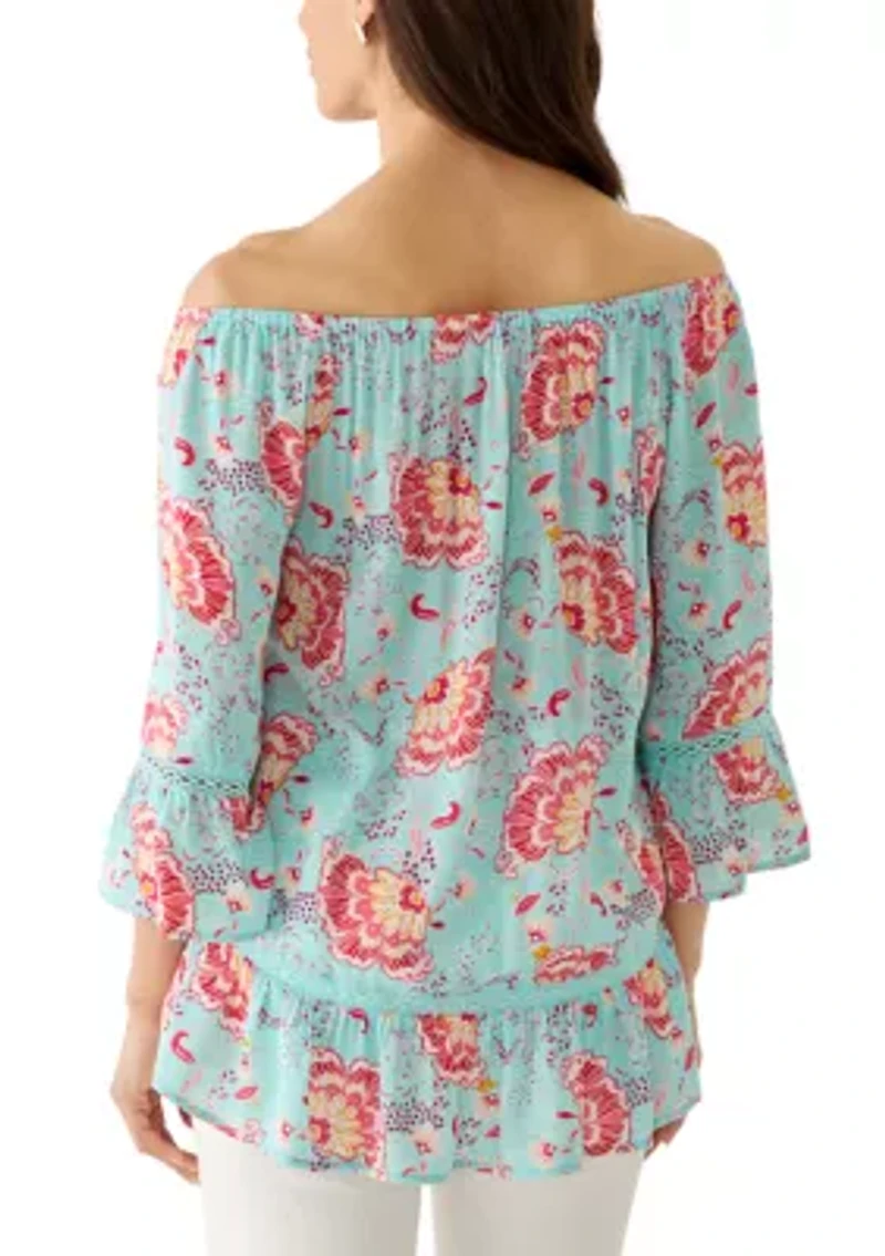 Women's Off Shoulder Ruffle Top