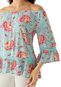 Women's Off Shoulder Ruffle Top