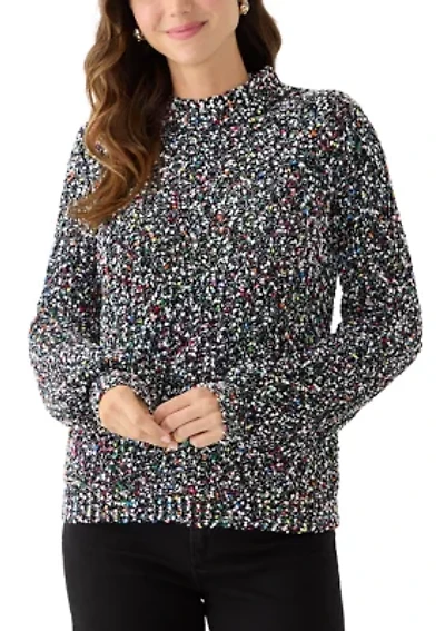 Women's Confetti Chenille Crew Neck Long Sleeve Sweater