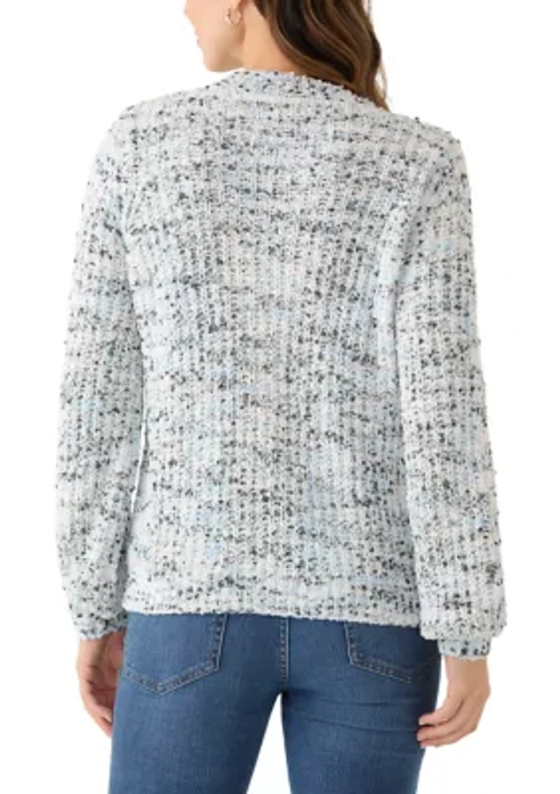 Women's Confetti Chenille Crew Neck Long Sleeve Sweater