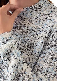 Women's Confetti Chenille Crew Neck Long Sleeve Sweater