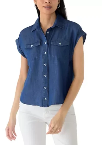 Petite Tencel Camp Shirt