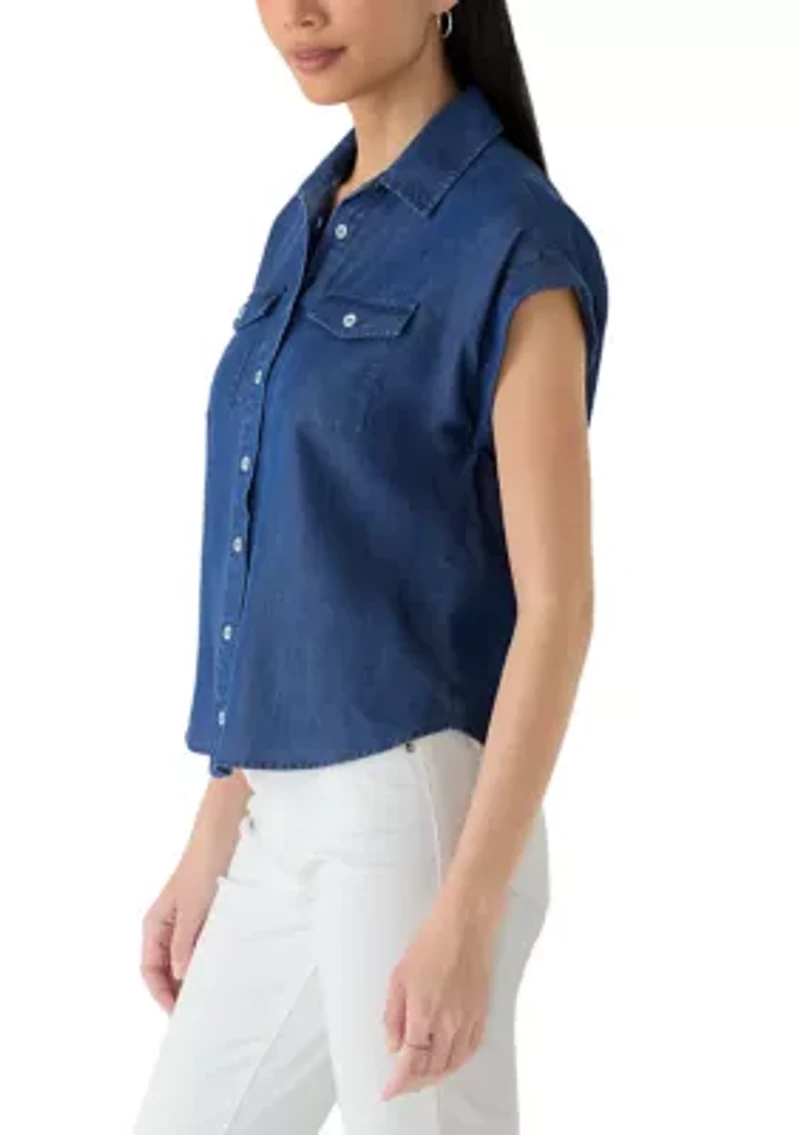 Petite Tencel Camp Shirt