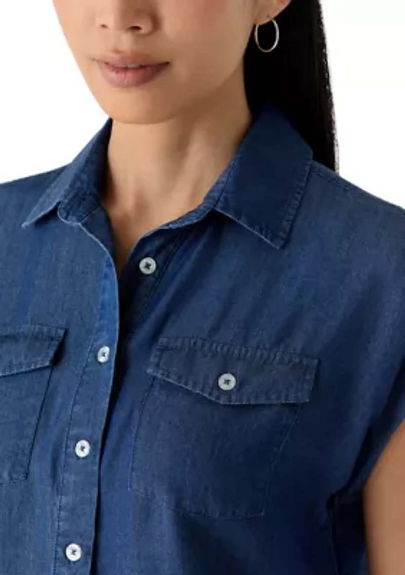 Petite Tencel Camp Shirt