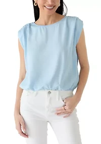 Petite Tencel Cap Sleeve Top
