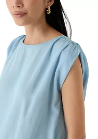 Petite Tencel Cap Sleeve Top