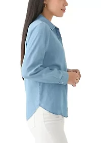 Petite Tencel Button Down Shirt