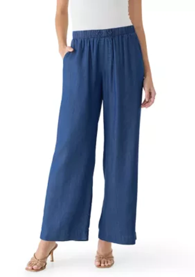 Petite Tencel Pull On Pants