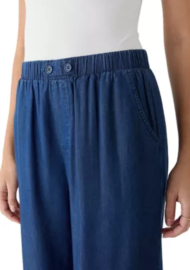 Petite Tencel Pull On Pants