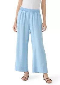 Petite Tencel Cropped Pants