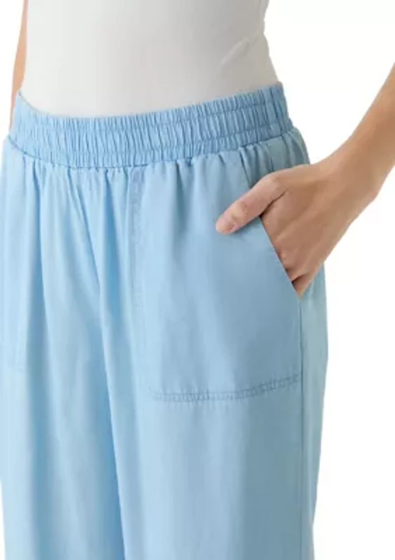 Petite Tencel Cropped Pants