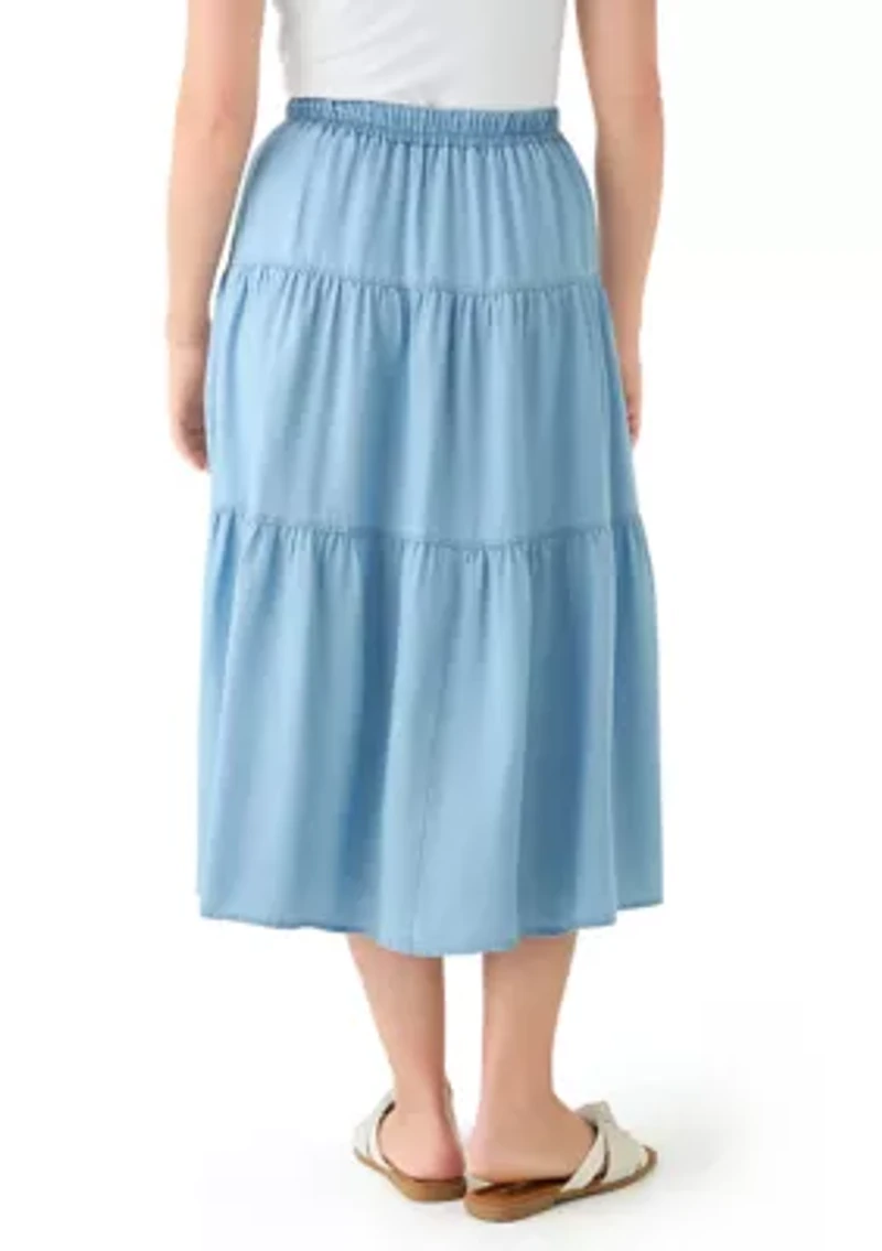 Petite Ruffle Tiered Skirt