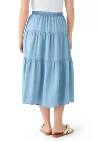Petite Ruffle Tiered Skirt