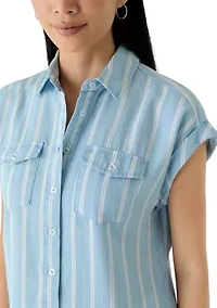 Petite Tencel Camp Shirt