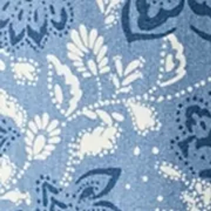 Petite Long Sleeve Split Neck Peasant Blouse