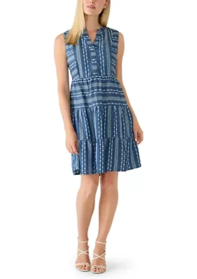 Petite Sleeveless Print Dress