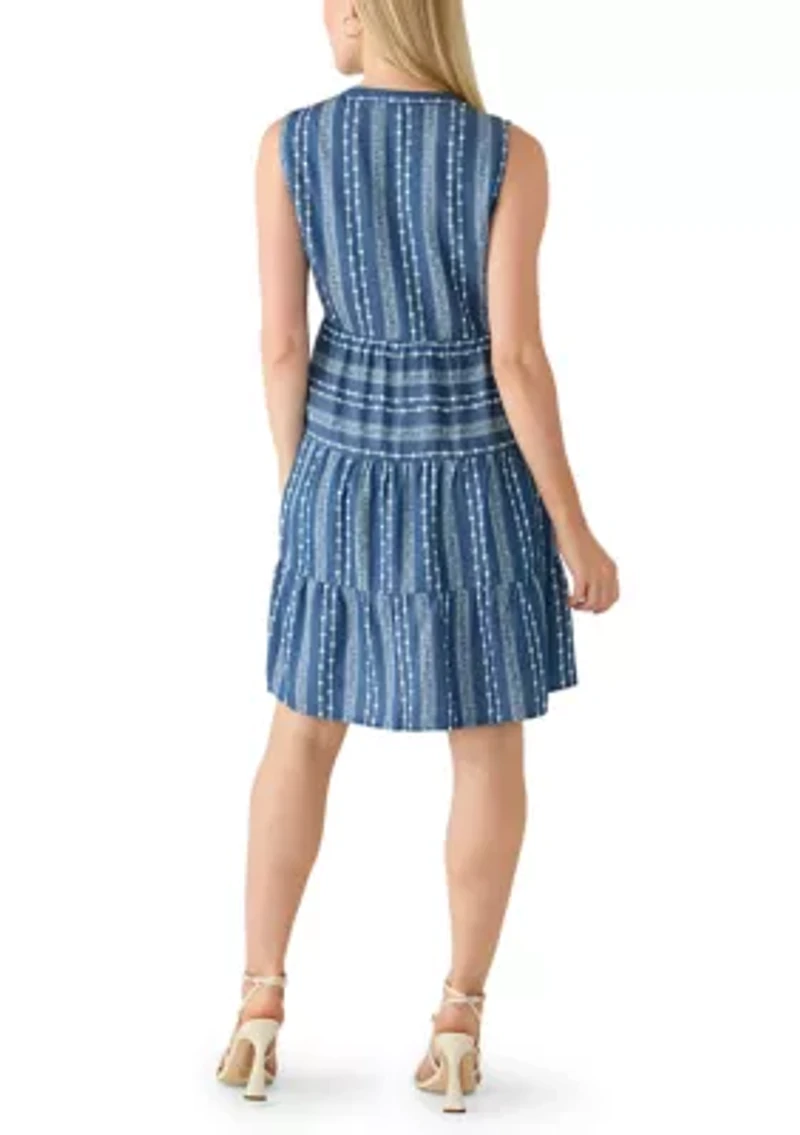 Petite Sleeveless Print Dress