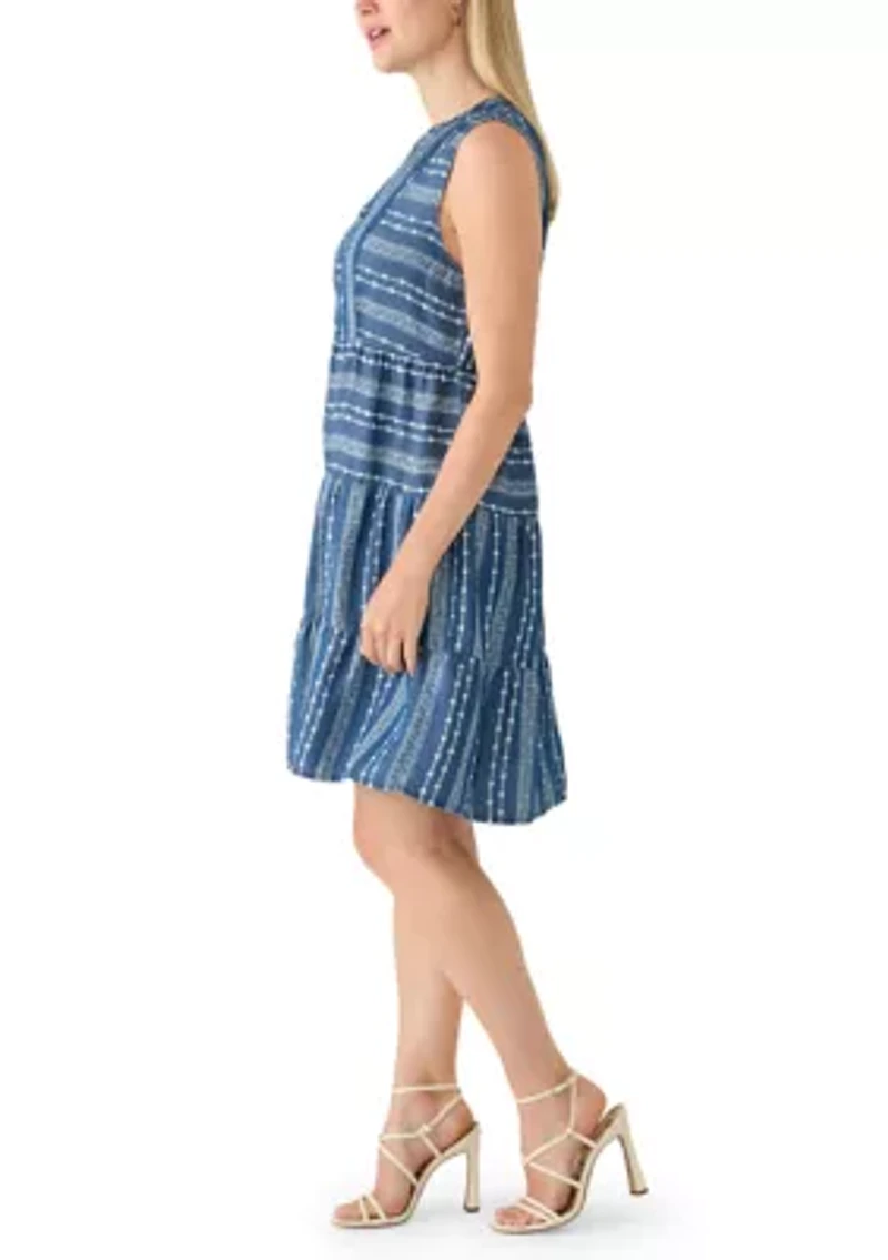 Petite Sleeveless Print Dress