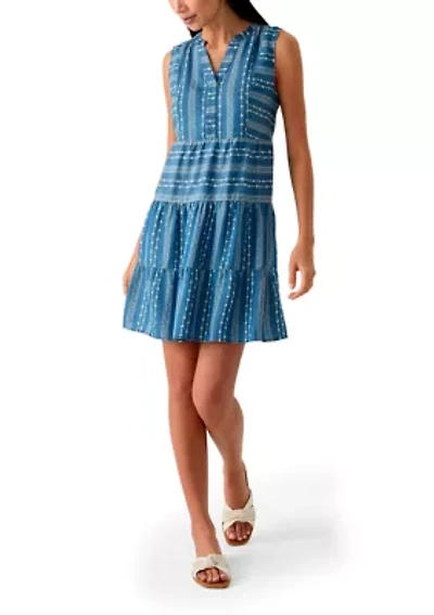 Petite Sleeveless Printed Dress