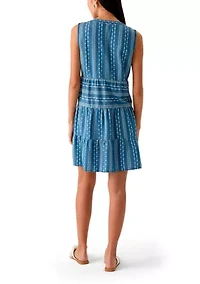 Petite Sleeveless Printed Dress