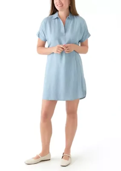 Petite Striped Shirt Dress