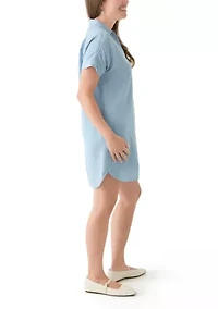 Petite Striped Shirt Dress
