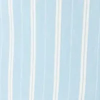 Petite Short Sleeve Striped Button Front Dress