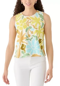 Petite Linen Blend Tank