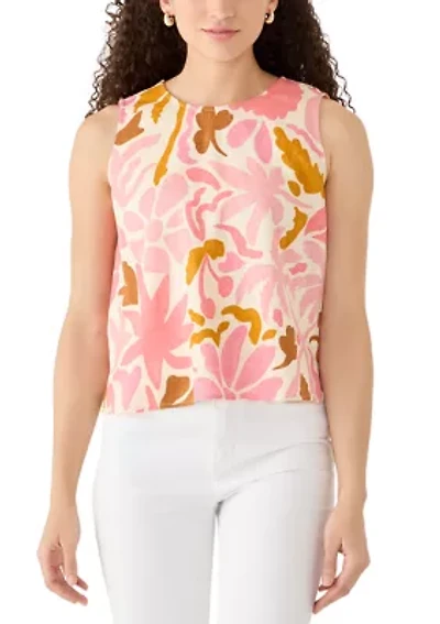 Petite Linen Blend Tank