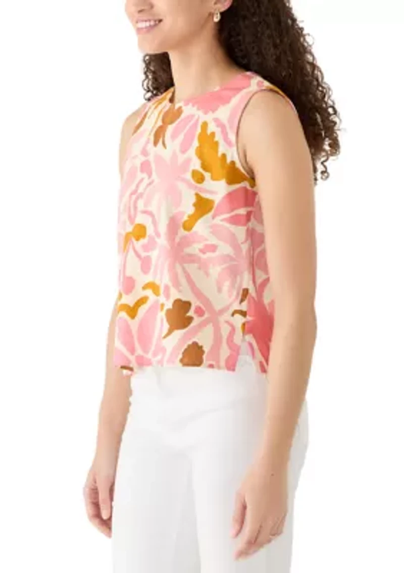 Petite Linen Blend Tank