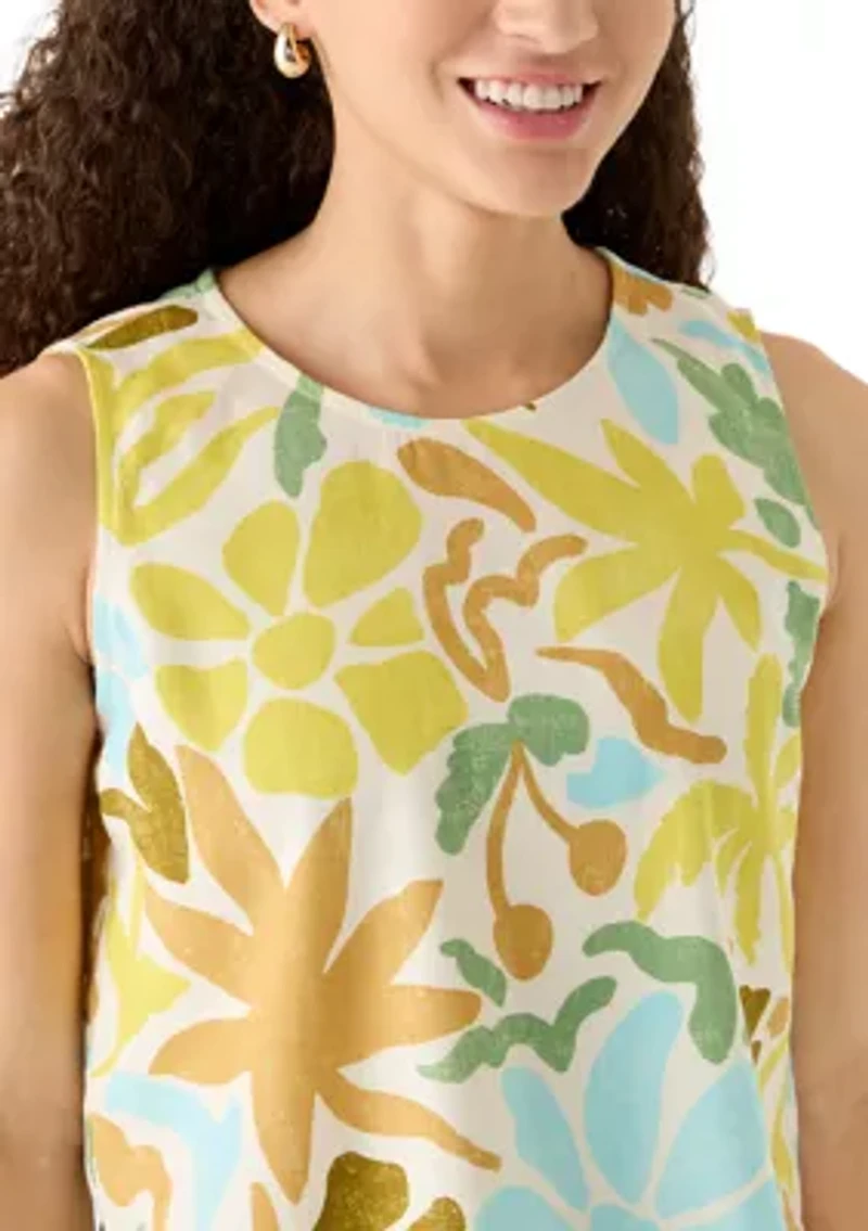 Petite Linen Blend Tank