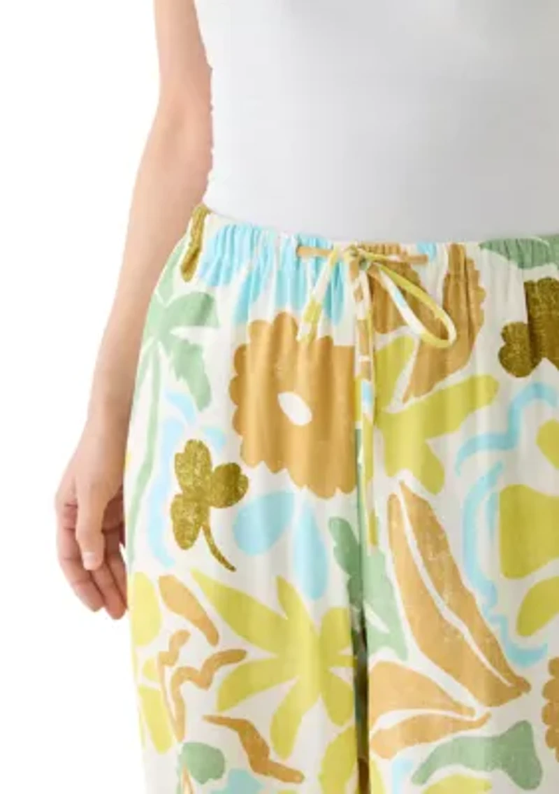 Petite Relaxed Print Pants