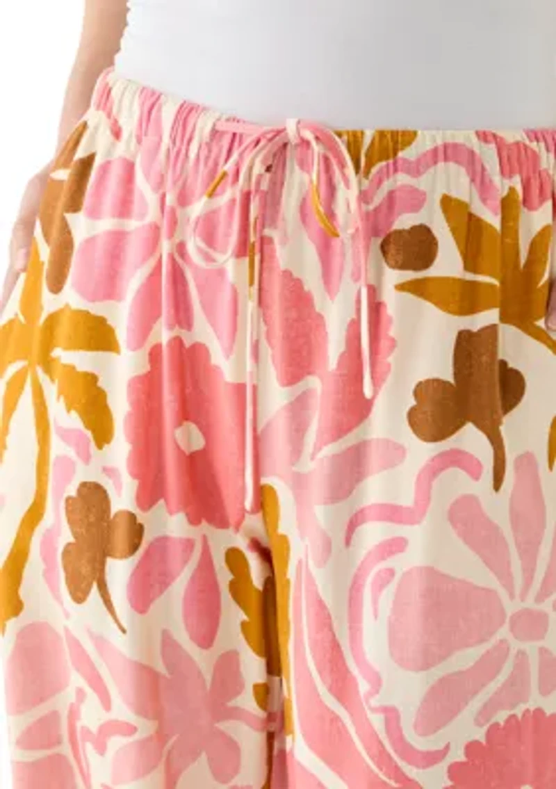 Petite Relaxed Print Pants