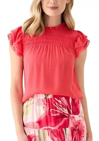 Petite Flutter Sleeve Top