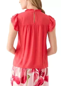 Petite Flutter Sleeve Top