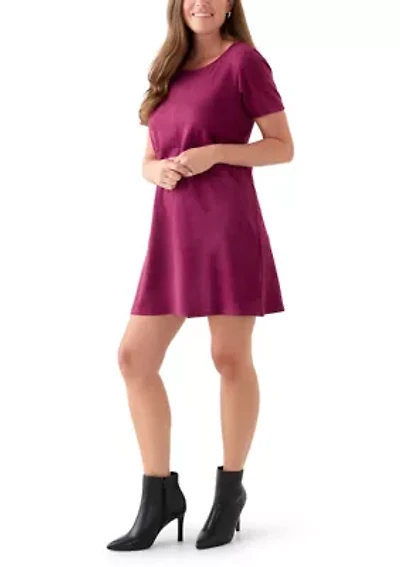 Petite Faux Suede Shift Dress