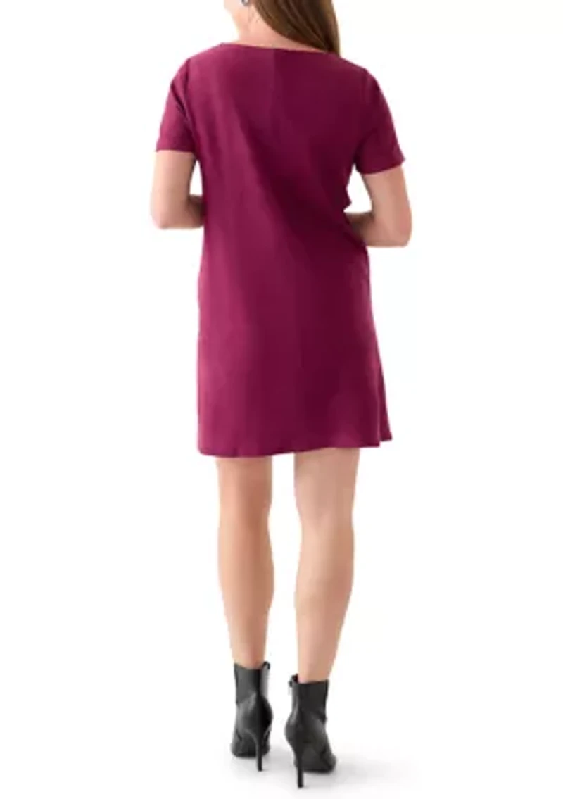 Petite Faux Suede Shift Dress