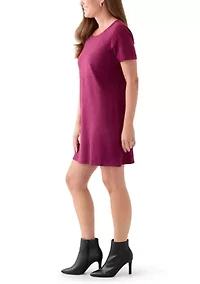 Petite Faux Suede Shift Dress