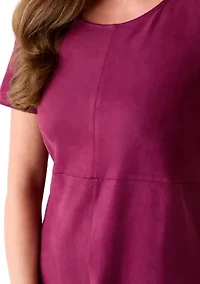 Petite Faux Suede Shift Dress