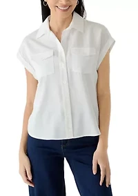 Petite Tencel Camp Shirt